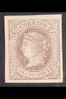 1864 19c Lilac On Lilac (Edifil 66, Scott 64, SG 78), 4 Large Margins, Very Fine Mint. With COMEX Photo-certificate. For - Andere & Zonder Classificatie