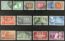 1945 PAX Set Complete, SG 447/459, Very Fine Used. Cat £1200 (13 Stamps) For More Images, Please Visit Http://www.sandaf - Sonstige & Ohne Zuordnung