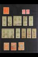 REVENUE STAMPS 1883 To 1950's Mostly Used Collection. With General Revenue 1883 1 Sik Vermilion Mint, Plus A Range Of La - Thailand