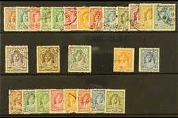 1930 Emir Set Re-engraved Complete Including All SG Listed Perf Types, SG 194b/207, Fine To Very Fine Used. (26 Stamps)  - Jordanien