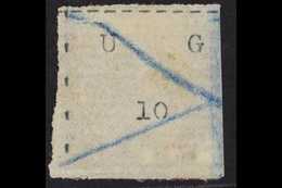 1895 10 (c.) Black Wide Stamp, SG 1, Used With Blue Pencil Cross, A Large Attractive Example With A Couple Of Small Fill - Uganda (...-1962)