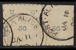1895 30 (c.) Black Wide Stamp, SG 3, Used PAIR Cancelled Port Alice Cds's. A Couple Of The Usual Typewriter Puncture Poi - Ouganda (...-1962)