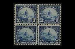 1922-25 $2 Deep Blue Scott 572 (SG 580), Never Hinged Mint CENTRE LINE BLOCK OF FOUR. Superb (block 4) For More Images,  - Altri & Non Classificati