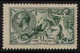 1913 £1 Dull Blue-green Waterlow Seahorse, SG 404, Never Hinged Mint. For More Images, Please Visit Http://www.sandafayr - Ohne Zuordnung