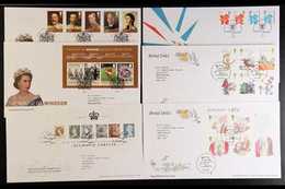 2012 COMPLETE Run Of Commemorative Sets & Miniature Sheets On First Day Covers, Typed Addresses, Clean & Fine (21 FDCs)  - FDC
