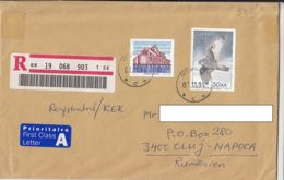 GOTEBORG OPERA HOUSE, GYRFALCON, STAMPS ON REGISTERED COVER, 1994, SWEDEN - Lettres & Documents