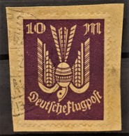 DEUTSCHES REICH 1923 - Canceled / GEPRÜFT! - Mi 264- Flugpost 10M Auf Briefstück - Airmail & Zeppelin