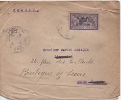 SYRIE  VIEILLE ENVELOPPE TIMBREE DE 1922  CACHET  MESSAGERIES MARITIMES    VOIR LES SCAN - Covers & Documents