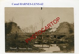 Canal HARNES-LENS-CARTE PHOTO Allemande-Guerre 14-18-1 WK-France-62-Militaria- - Harnes