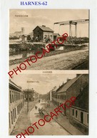 HARNES-CARTE Imprimee Multivues Allemande-GUERRE 14-18-1 WK-France-62-Militaria- - Harnes