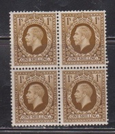 GREAT BRITAIN Scott # 220 - 2 MH & 2 MNH Block Of 4 - KGV - 1934-36 Definitive - Nuevos