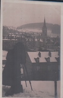 CARTE PHOTO MONT SAINT AIGNAN Vers 1905 Enneigée Et Photographe - Mont Saint Aignan