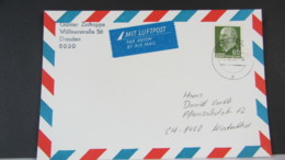 DDR: Ausl-Lp-Karte Mit 60 Pf W. Ulbricht Vom DDR-Letzttag 2.9.90 Nach Winterthur/Schweiz Knr: 1080 - Airmail