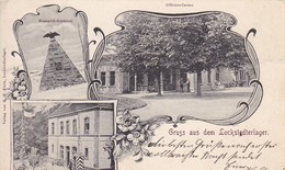 AK Gruss Aus Dem Lockstedter Lager - Offiziers-Casino Bismarck-Denkmal Hauptwache - 1902 (47199) - Hohenlockstedt
