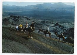 Espagne --Iles Canaries -- LANZAROTE -- 1977-- Montagne De Feu--Mer De Lave (animée ,chameaux)......... à Saisir - Lanzarote