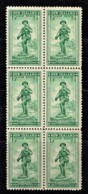 New Zealand 1936 ANZAC Anniversary 1/2d Block Of 6 MNH - Ongebruikt