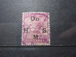 VEND BEAU TIMBRE DE SERVICE D ' INDE N° 4 , CACHET VIOLET " BOMBAY " !!! - Altri & Non Classificati