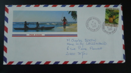 Lettre Par Avion Air Mail Cover Papetoi Moorea Iles Du Vent Polynésie 1991 - Cartas & Documentos