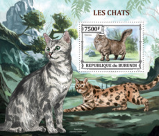BURUNDI 2013 - Cats S/S. Official Issues. - 2010-2019: Ungebraucht