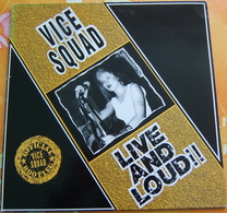 RARE 33 Tours PUNK - VICE SQUAD - LIVE AND LOUD - LINK RECORDS - Punk