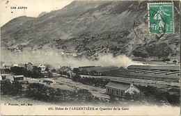 -dpts Div.-ref-AR164- Hautes Alpes - L Argentière - Usine Et Quartier Gare - Usines - Industrie - Ligne Chemin De Fer - - L'Argentiere La Besse