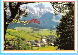 Maria Alm Am Steinernen Meer (Zell Am See-Land Salzburg)-Blick Auf Das Dorf Mit Gotischer Kirche - Maria Alm