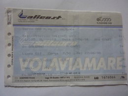Carta Imbarco "ALICOST VOLAVIAMARE  DA SALERNO A CAPRI" 1998 - Europe