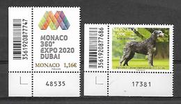 Monaco 2020 - Yv N° 3223 & 3224 - Expo Dubaï Et Exposition Canine (L’Irish Wolfhound) - Nuevos