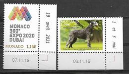 Monaco 2020 - Yv N° 3223 & 3224 - Expo Dubaï Et Exposition Canine (L’Irish Wolfhound) - Ongebruikt