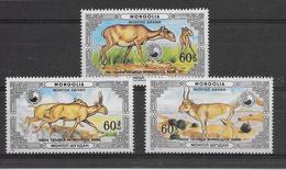 Thème Animaux - Gibier - Cerfs - Biches - Antilopes - Mongolie - Neuf ** Sans Charnière - TB - Wild