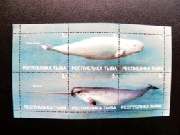 Sheetlet Tuva Touva Animals Marine White Whale Narwhal - Touva
