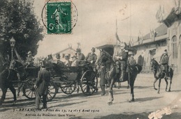 Besançon - Fêtes 13, 14, 15 Août 1910 - Arrivée Du Président Armand Fallières, Gare Viotte - Recepties