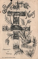 Souvenir De Nancy - Multivues Dans La Croix De Lorraine - Imprimeries Réunies, Carte N° 289 - Souvenir De...