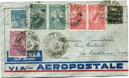 BRESIL LETTRE PAR AVION VIA - AEROPOSTALE DEPART MARANHAO 21 MAR 1932 POUR LA FRANCE - Luchtpost