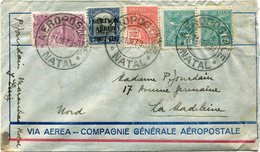 BRESIL LETTRE VIA AEREA -- COMPAGNIE GENERALE AEROPOSTALE DEPART NATAL 21 DEZ 30 POUR LA FRANCE - Luchtpost