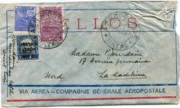 BRESIL LETTRE VIA AEREA -- COMPAGNIE GENERALE AEROPOSTALE DEPART NATAL 28 DEZ 30 POUR LA FRANCE - Luchtpost