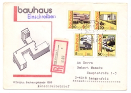 Omslag Enveloppe Umschlag Einschreiben - Bauhaus - Kamenz - DDR - Umschläge - Gebraucht