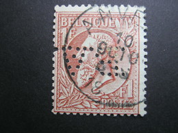 BELGIEN  ,  FIRMENLOCHUNG , Perfin , 2 Scans  , Selten - 1909-34