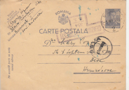 WW2, CENSORED BUCHAREST 354/B2, KING MICHAEL PC STATIONERY, ENTIER POSTAL, 1944, ROMANIA - 2de Wereldoorlog (Brieven)