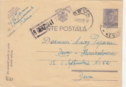 WW2, CENSORED DEVA 6, KING MICHAEL PC STATIONERY, ENTIER POSTAL, 1943, ROMANIA - World War 2 Letters