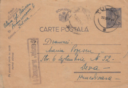 WW2, CENSORED TULCEA 4, KING MICHAEL PC STATIONERY, ENTIER POSTAL, 1943, ROMANIA - Storia Postale Seconda Guerra Mondiale