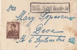 WW2, CENSORED BRASOV 24, KING MICHAEL STAMP ON LILIPUT COVER, 1942, ROMANIA - 2de Wereldoorlog (Brieven)