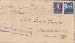 WW2, CENSORED DEVA 10, MILITARY POST OFFICE NR 944, KING MICHAEL STAMPS ON COVER, 1943, ROMANIA - Storia Postale Seconda Guerra Mondiale