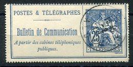 RC 15390 FRANCE TELEPHONE N° 24 - 25c BLEU UTILISÉ EN ALGÉRIE OBLITÉRÉ TB - Telegrafi E Telefoni