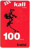 Faroe - Kall, Skating, 100Kr. GSM Refill, Exp.01.2005, Used - Isole Faroe