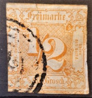 THURN & TAXIS 1862 - Canceled - Mi 28 - 1/2g - Damaged! - Used