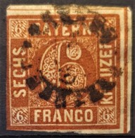 BAYERN / BAVARIA 1850 - Canceled - Mi 4 II - 6k - Used