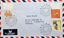 Hong Kong, Circulated Cover To Portugal, "Astrology", "Western Zodiac Signs", "Leo", "Cancer", "Owls", 2012 - Colecciones & Series