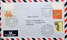 Hong Kong, Circulated Cover To Portugal, "Astrology", "Western Zodiac Signs", "Leo", "Cancer", "Owls", 2012 - Verzamelingen & Reeksen