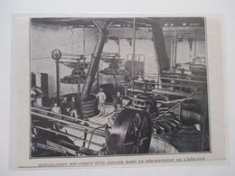 France  (Herault)  - Machine "Cellier" à Pressoir Continu à Raisins  -  Coupure De Presse De 1920 - Autres Appareils